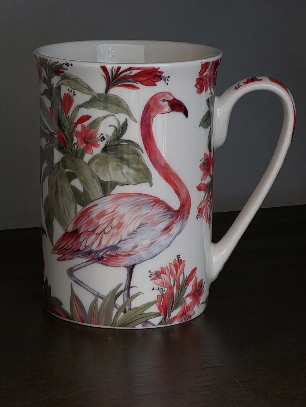 Kent Pottery Pink Flamingo Floral Coffee Mug